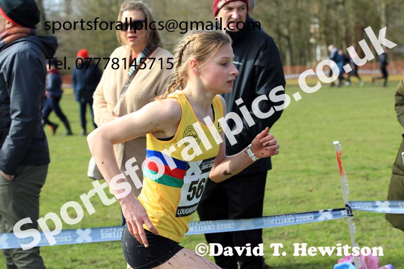 Girls Under-13s 2023 UK CAU Inter Counties Cross Country Champs, Prestwold Hall, Loughborough. Photo: David T. Hewitson/Sports for All Pics